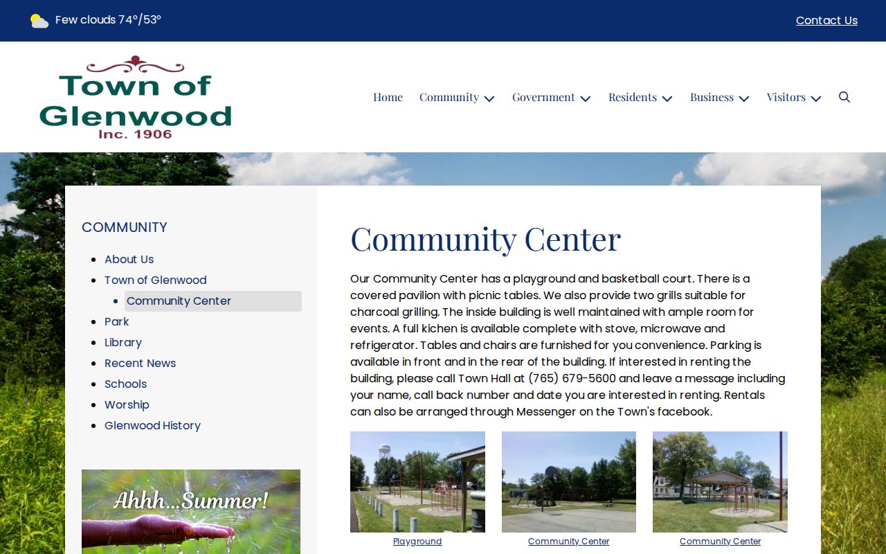 Glenwood court docket and community center context