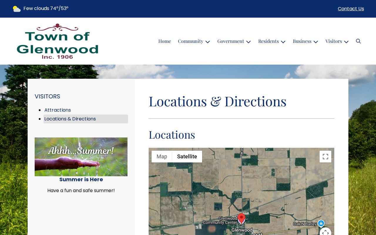 Glenwood court docket and Town Hall location context