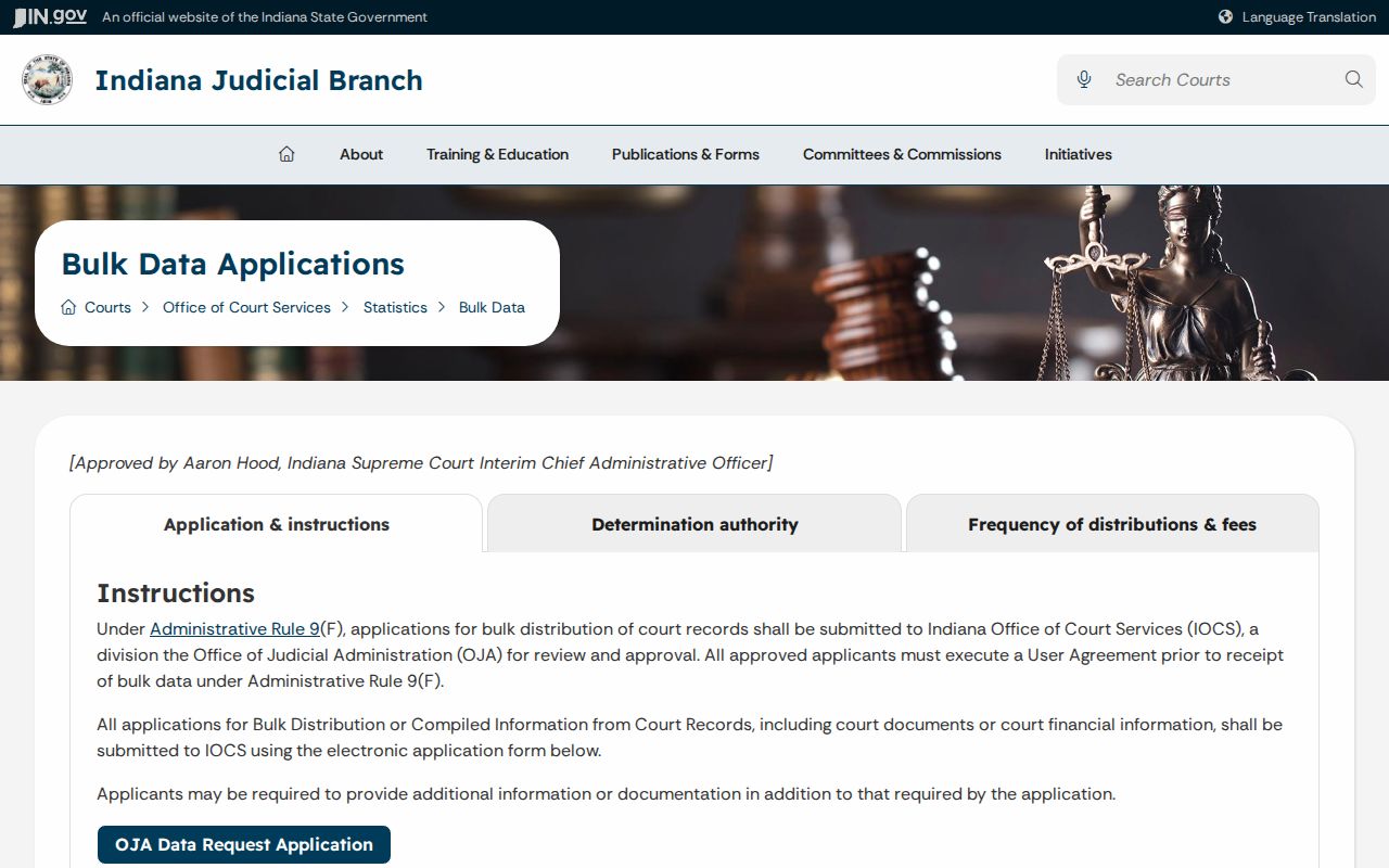 Rush County court record bulk data source